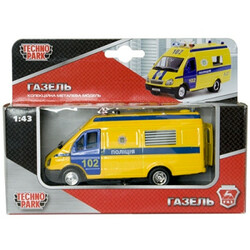 Технопарк.  Автомодель - ГАЗЕЛЬ ПОЛИЦИЯ (желтая, свет, озвуч. укр.яз.) (CT-1276-17PU)