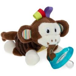 Nuby. М'яка іграшка Мавпочка, з утримувачем для пустушки(2000127071707)