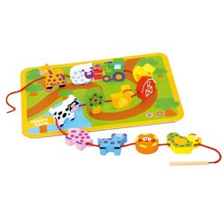 Bino. Шнуровка "Зверьки для нанизывания"  (81038)