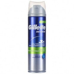 Gillette. Гель для бритья Gillette Series Sensitive Skin Для чувствительной кожи 200 мл (30142602146