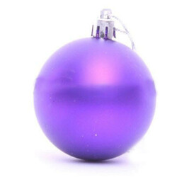 Прикраса ялинкова Шар фіолетовий пластик 6см(0260004148409)