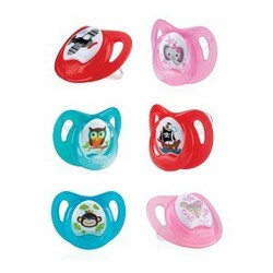 Nuby. Ортодонтическая пустышка 0мес+, с шишечками-нубиками, 0-6 мес., (5840SO)