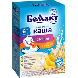 Беллакт. Каша суха молочна швидкорозчинна Беллакт вівсяна з бананом 200г(4810263029764)