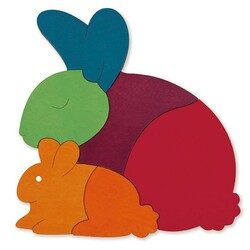 Hape. Серия пазлов George Luck "Радужный кролик" (E6504)