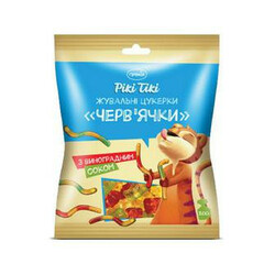 Премія Рікі Тікі. Конфеты Червячки с виногр.сок.жев 200 г(4824034038572)