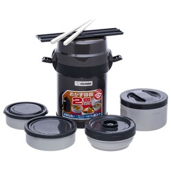 ZOJIRUSHI. Набор для ланча 1.23 л темно-серый. (SL-JAF14HG)