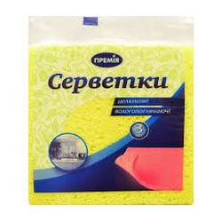 Премія. Серветки целюлозні  3шт в уп( 4823096411040)
