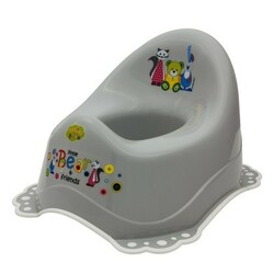 Maltex. Горшок Maltex Baby Мишка и друзья с нескользящими резинками Серый (005313)