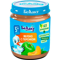 Беллакт. Пюре "Яблоко с персиком" 5 мес+ 100 г (4814716000126)