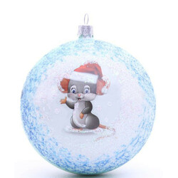 Прикраса ялинкова Шар фарба круг 10см(4825003012753)