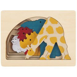 Hape. Серия пазлов George Luck "Звери на лужайке" (E6516)