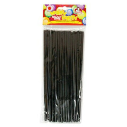 Happy Party. Соломка для коктейля  гофриров чорна 25шт-уп(4820012341061)