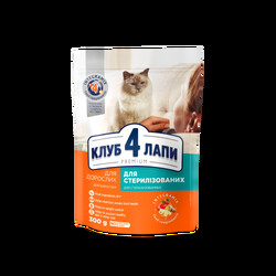 Клуб 4 Лапы. Sterilized для кастрированных и стерилизованных 300г (360531)