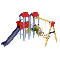Kidigo. Детский комплекс Авалон с металической горкой 1,5 м (11764)