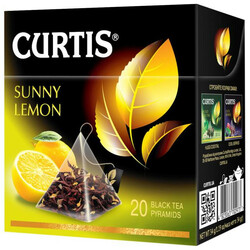 Curtis. Чай чорний Curtis Sunny Lemon в пірамідках 20шт*1,7г(4820198800024)