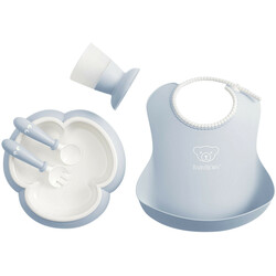 BabyBjorn. Набір дитячого посуду Baby Dinner Set Powder Блакитний(7317680700674)