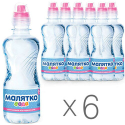 Малятко. Вода питьевая детская негазированная "Малятко Sport - Lock" 0.33 л х 6 шт(510080)