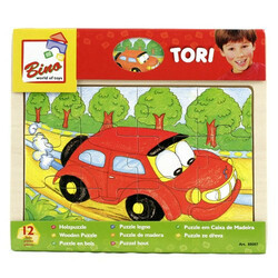 Bino. Машинка "Tori", дерев'яний пазл(88087)