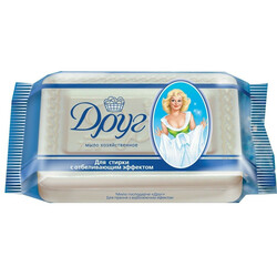 Друг. Мыло хозяйственное с отбеливающим эффектом 135г-уп (4820023361157)