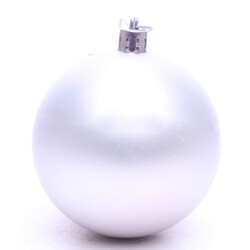 Украшение елочное Шар серебристый пластик 8см (0260004148768)