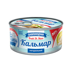 Аквамарин. Кальмар натуральный, 185 г (4820183772763)