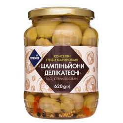 Премія. Гриби шампіньйони мариновані стерилизованн 620 гр(9865060030029)