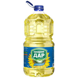 Щедрий Дар. Масло подсолнечное рафинированное  5 л (4820078570184)