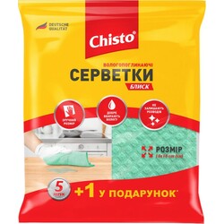 Chisto .Салфетки Chisto Блеск влаговпитывающие 5+1 шт (4823098407539)