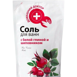 Домашній доктор. Сіль для ванни  біла глина і шипшина 500мл(4823015923401)