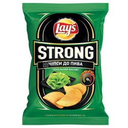 Чіпси Lay's Strong картопляні до пива із смаком васаби 120г. ( 5900259073860)