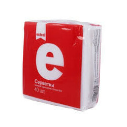 Extra!  Серветки їдальні 1-слойные білі( 4824034008988)