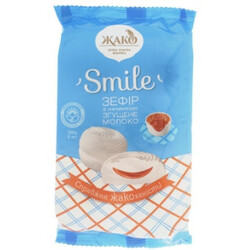 Жако. Зефир Smile с начинкой сгущенное молоко 300гр(4820177030701)
