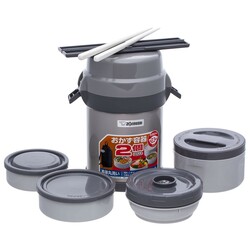 ZOJIRUSHI. Набор для ланча 1.23 л серебро. (SL-JAF14SA)