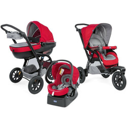 Chicco. Универсальная коляска "Trio Active3 Top" красная(79270.85)