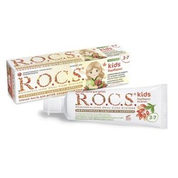 ROCS. Зубна паста Kids "Барбарис"(без фтору), 3-7лет, 45 гр(472092)