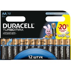 Duracell.Батарейки AA (LR06) MX1500 TurboMax 12 шт.  (044159)
