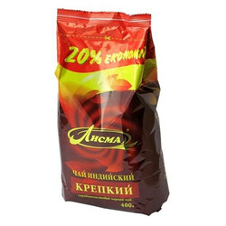 Лисма. Чай Лисма Индийский крепкий м-у  400 г (4820018732894)