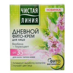 Чистая Линия. Фито-крем для лица вербена и первоцвет 35+ дневной 45мл  (4600702096477)