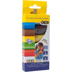 ZiBi. Набір тесту для ліплення ZiBi Baby Line 6 шт 6 кольорів(4823078932754)
