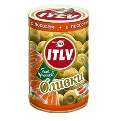 ITLV. Оливки  зеленые с лососем 314 мл(8428507031730)