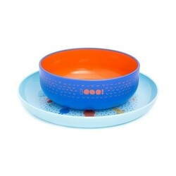 Suavinex. Набір посуду Історії маленьких монстрів Синій(8426420040693)