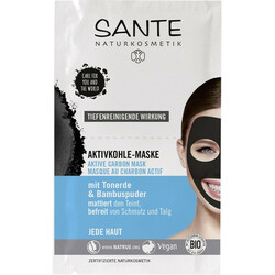 Sante. Маска для лица от черных точек Active Carbon, 2х4 мл (4025089083528)