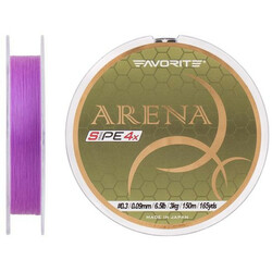 Favorite.  Шнур Arena PE 150м(purple)  №0.3/0.09mm 6.5lb/3kg(1693.10.98)