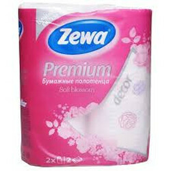 Zewа. Рушник паперове Premium Decor 2 шари  2шт-уп(7322540662146)