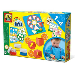 Ses. Пальчикові фарби серії "My first" - МОЇ ПЕРШІ ФІГУРКИ (3 цв.,у пластик.баночках, картинки, 3 ф