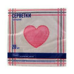 Премія. Серветка з малюнком №4 3-слойная  20шт-уп(4824024016450)