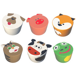 Kidigo. Набір пуфів Звіри KIDIGO(46035)