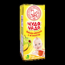 Сок Чудо-Чадо Яблоко-банан с мякотью, 6мес+, 200 мл.(688281)