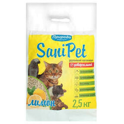 Природа. Наповнювач SaniPet універсальний лимон 2,5кг(4823082407910)