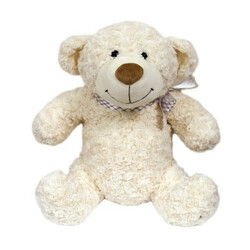 Grand Classic.  Мягкая игрушка - МЕДВЕДЬ (белый, с бантом, 40 cm) (4002GMB)